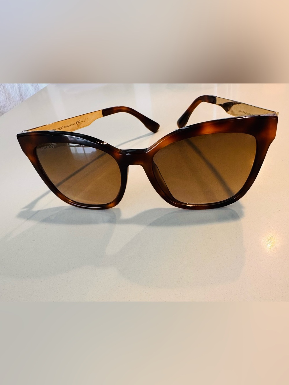 Jimmy Choo Tortoiseshell Brown Cat-Eye Women's Sunglasses